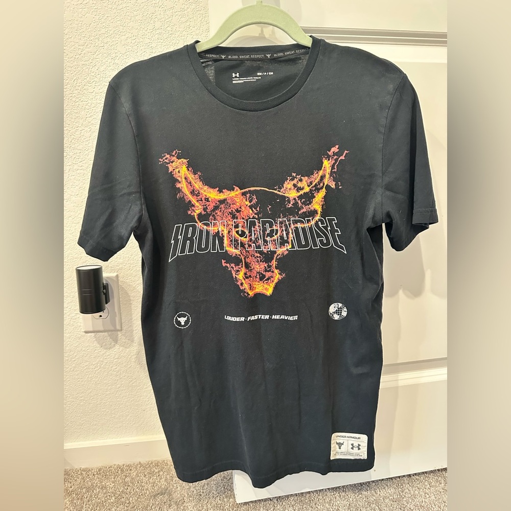 Under Armour Black and Orange Iron Paradise Tee
